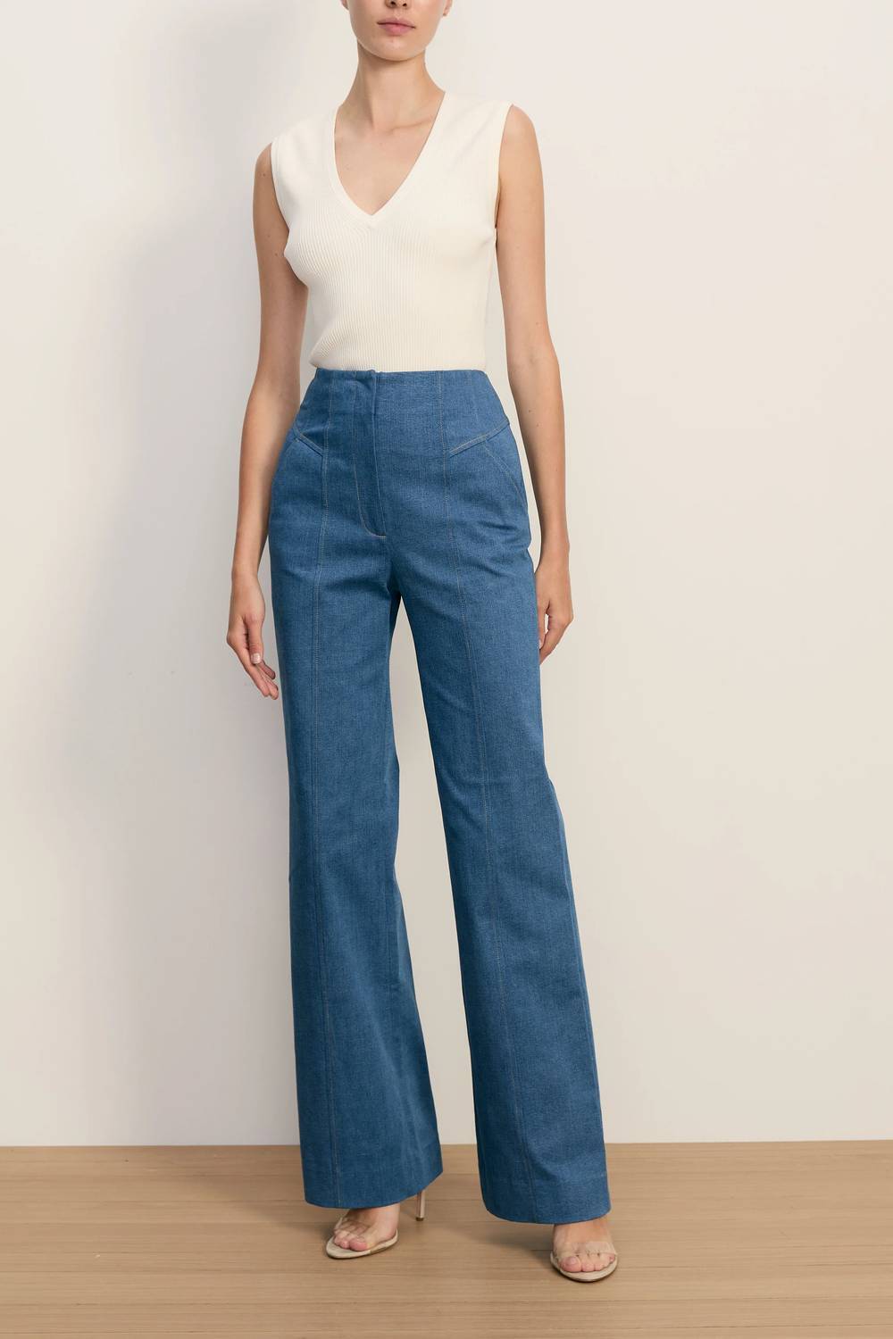 New Veronica Beard Frenkle Wide Leg Pants In Cosmo (Blue)